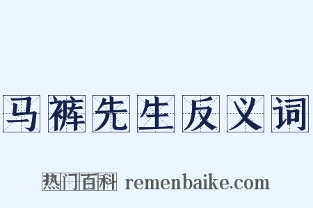 马裤先生反义词是什么意思的图片